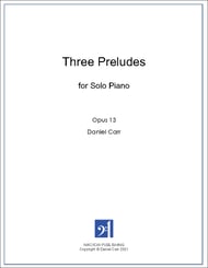 Three Preludes for Solo Piano piano sheet music cover Thumbnail
